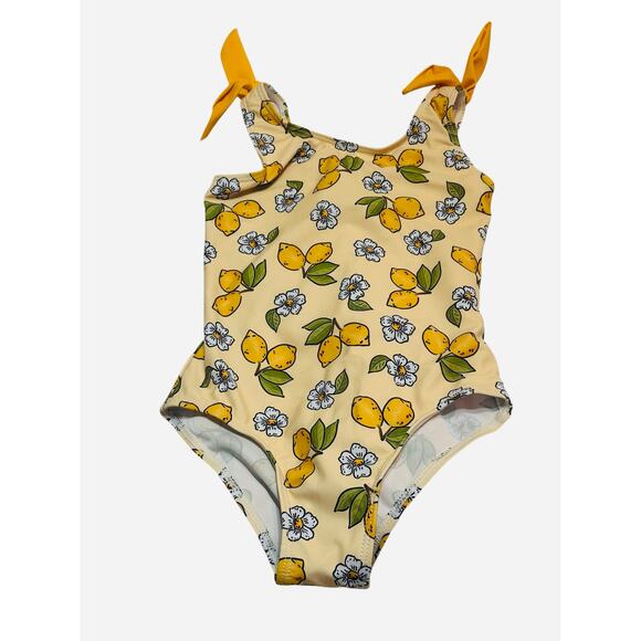 Girls Lemon Print One Piece Swimsuit Size 5– Rylee Faith Designs Boutique - Picture 5 of 5